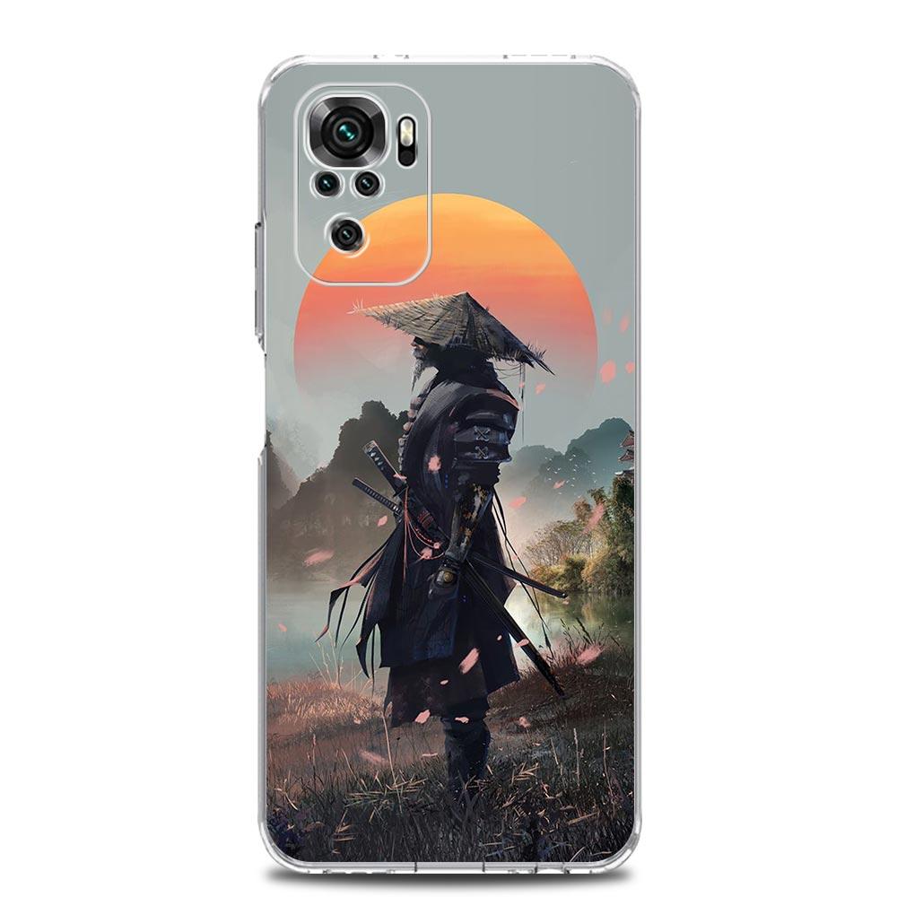 Japanisches Bushido Samurai Klare Handyhülle Für Xiaomi Redmi Note 12 5G 9S 9 8 10 11 Pro+ 9T 8T 10C 9C 9A 7 Pro Weiche Rückseite