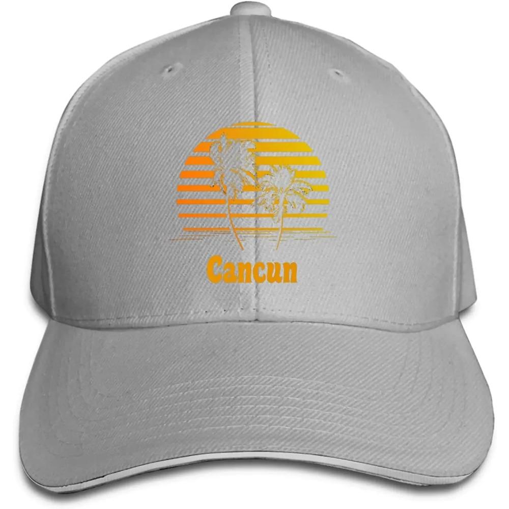 Cancun Mexikó Naplemente Pálmafa Strand Uniszex Baseball Sapka Állítható Sapka Szendvics Sapka Hip Hop Sapkák Kamionos Apuk Sapka
