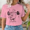 Gym Goose Weightlifting Tshirt Women Unisex Fun Fitness Duck Animal Lover Casual Unisex Streetwear Tee Gifts Tops
