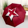 1pc Flag Umbrella Portable Folding Umbrella Iron Frame Hole Bone Structure Outdoor Home Umbrella