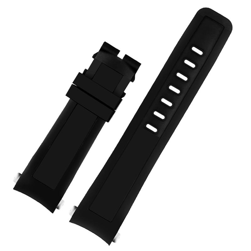 High Quality Fluoro Rubber Watchband for IWC Aquatimer IW3768/3290/3568/3767 IW356802/376705 Men Black Silicone Watch Strap 22mm