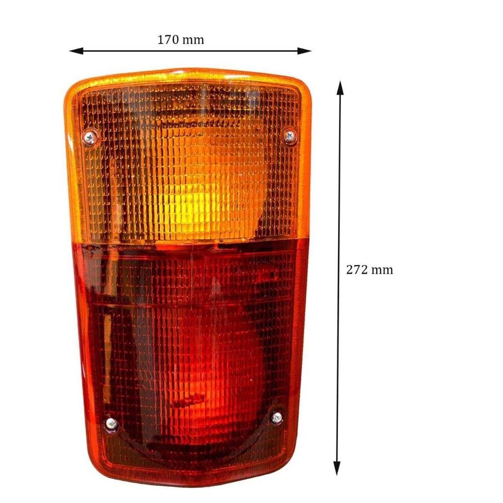 24V Rear Tail Light Set for Mercedes Truck & Minibus – Compatible with Mercedes 508D, 608, L407 | Red/Amber Lens | 3-Function | Set of 2 (LH + RH)