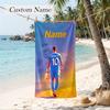 Neymar Personalisierter Strandtuch mit Namensdruck Weiches Handtuch für Schwimmen Strand Reisen
