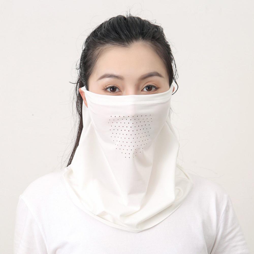 Ice Silk Face Scarf Breathable UV Sun Protection Mask Soft Neck Wrap Cover For Summer Outdoor Activities Sunscreen Ear Scarf New