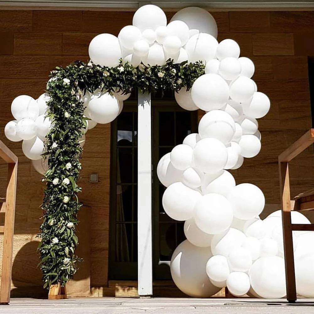 Balon alb din latex de 5/10/12/18/36 inch pentru baby shower decorare nunta bile arc fundal fotografie decorare petrecere de aniversare Globos