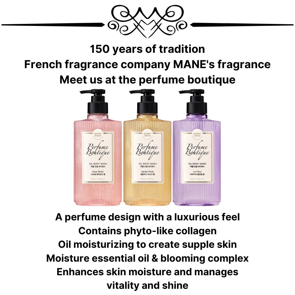 HAPPY BATH Parfüm-Boutique Öl-Duschgel 500 g 3Tpye