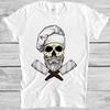 Schedel Chef T-shirt Grappige Slager Kook Zegswijze Grill Cadeau Vintage Coole Tee M62