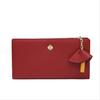 Mari Eclaire 17 9 100% Natural Cowhide Leather Women's Pretty Slim Long Wallet