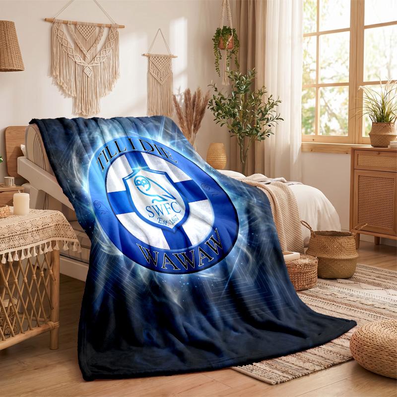 Couverture polaire sur le thème de Sheffield Wednesday Couverture pelucheuse douce et confortable pour chambre à coucher, canapé, voyage
