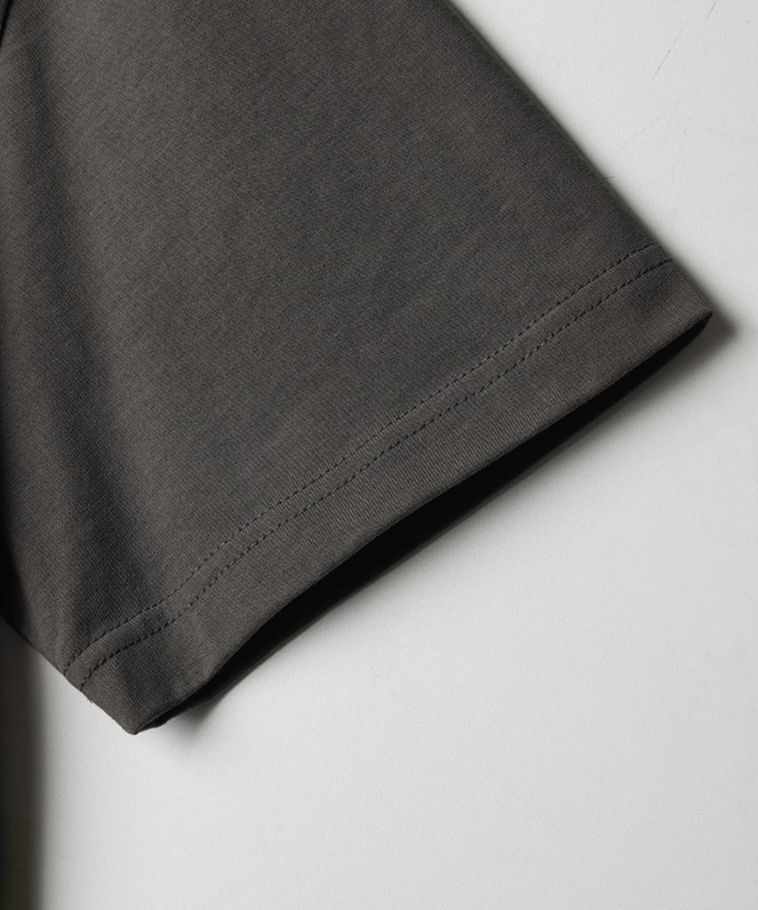 JEMUT Weekend Silket Standard Short Sleeve T-Shirt Dark Grey Oyst2617
