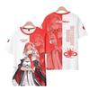 Camisetas de Impresión 3D Wuthering Waves Cartethyia Verano Hombres Mujeres Manga Corta Cuello Redondo Camiseta Top Harajuku Y2k Anime Cosplay Disfraz
