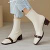 Mode Chaussures pour Femmes de Haute Qualité 2024 Automne Nouvelles Élégantes et Simples Bottes de Ville pour Femmes Élégantes Chaudes Hiver Dames Talons Hauts