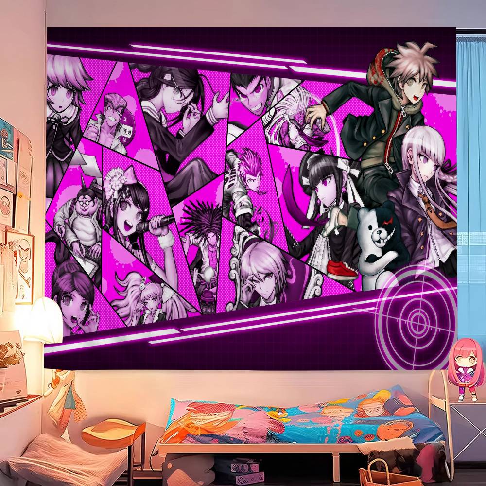 Anime Game Danganronpa Hanging Bohemian Tapestry Bohemian Wall Tapestries Mandala Kawaii Room Decor