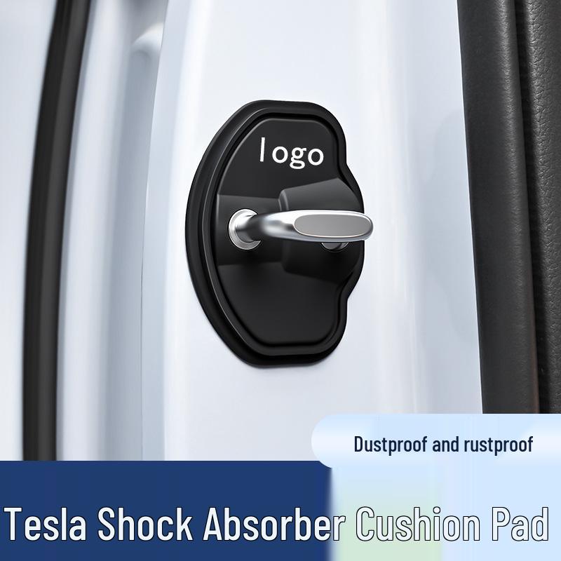 Αντικραδασμικό Πάτωμα Κλειδαριάς Πόρτας Tesla για Model 3/Y/S/X - Ανανεωμένο Κάλυμμα Κούμπωμα Κλειδαριάς Πόρτας Αυτοκινήτου