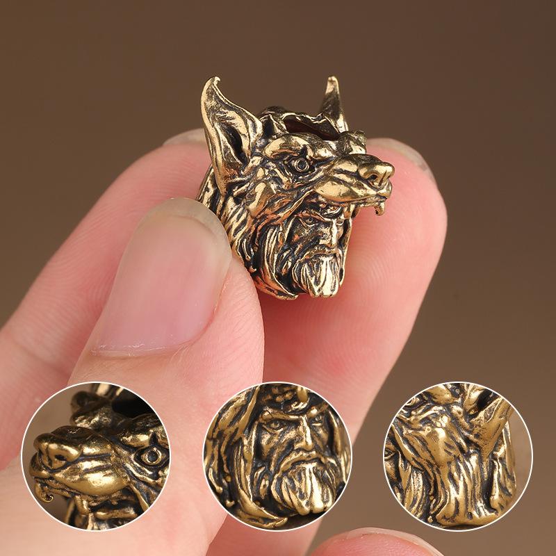 Brass Keychain Pendant - DIY Jewelry Making Charm Accessory for Crafts, Antique Brass