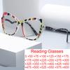 Fashion Anti Blue Ray Cat Eye Reading Glasses Women Oversized Transparent Prescription Spectacles For Ladies