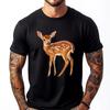 A Deer Fawn That Attracts And Girls Graphic Shirts Unisex Camisetas Designer T Shirt Winter T Shirt Unisex Unisex Tops Tees