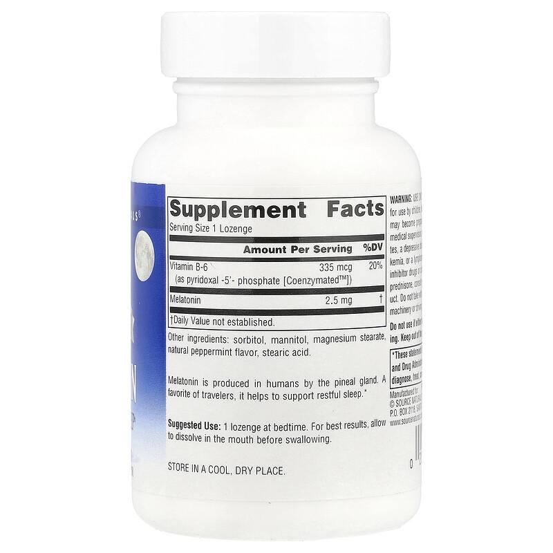 Sleep Science®, Melatonin, Peppermint, 2.5 Mg, 240 Lozenges