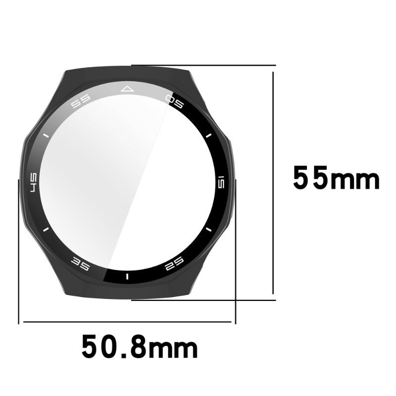 Glass+Case for Huawei Watch GT6 Pro 46mm Glass Anti-scratch Screen Protector & Hard PC Protective Bumper for GT 6 Accessories
