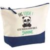 Makeup Bag - PLANETEE - Janine Don't Touch Panda - Large Size - Cotton - HD Printing
