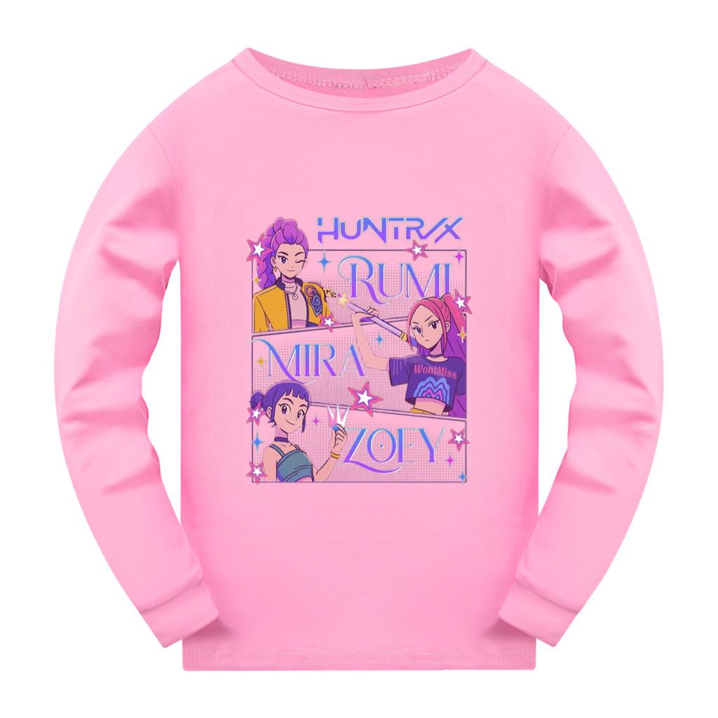 5021 T-shirt a maniche lunghe con stampa Super Star per bambine Rumi Zoey Mira