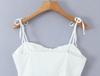 2026 French Style Women's Suit: Embroidered Bandeau Top + Low-Waist Lace-Up Skirt