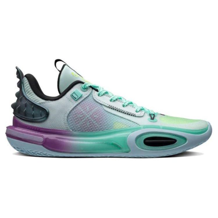 Li-Ning Wade All City 11 Ice Blood Herren Sneakers Grün Mint Lila ABAT005-3