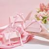 10Pcs Gift Boxes Wedding Favors Box DIY Set Kraft Paper Box with Pearl Handle Ribbons for Birthday Party Favor Boutique Wedding and Anniversary