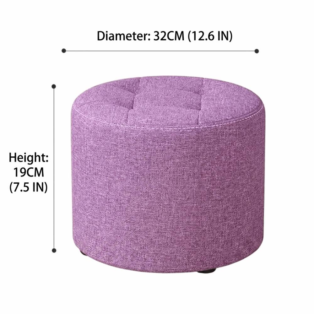 Soft Sitting Pier Round Footrest Space Saving Foot Stool Entryway