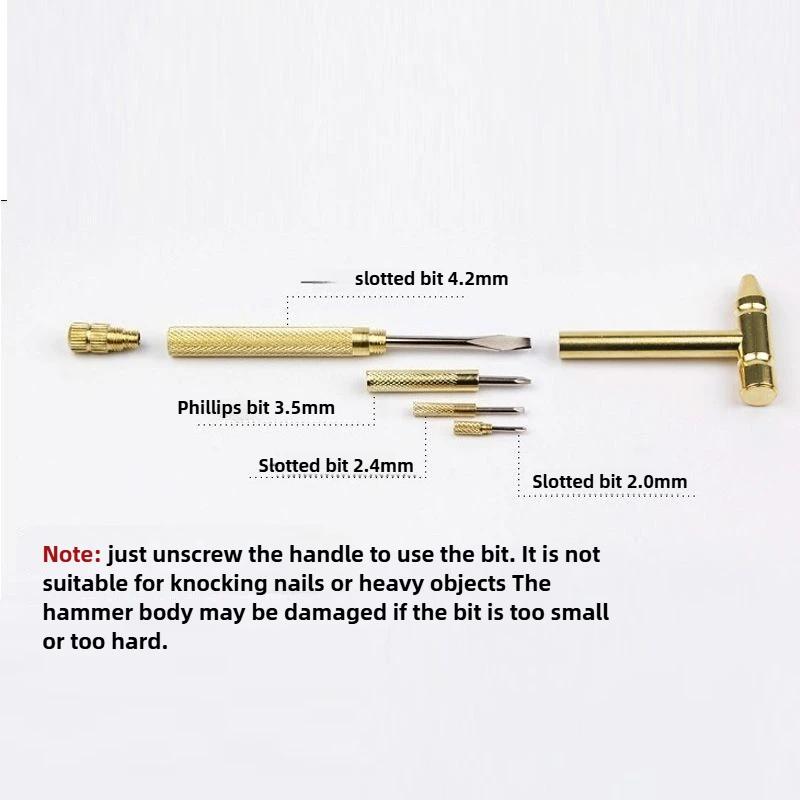 6-in-1 Multifunctional Mini Hammer - Small Hammer, Walnut Cracker, Screwdriver & More - All-in-One Handy Tool for Home, Outdoor