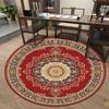 Tapis Rond Chinois Rétro Européen Tapis de Table Basse de Salon Coussin pour Chaise d'Ordinateur Décoration de Maison Tapis Doux Moelleux Antidérapant