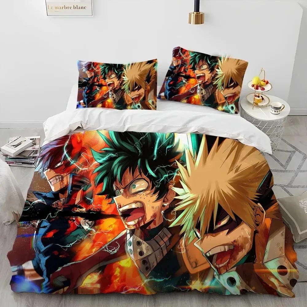 Anime My Hero Academia Izu Deku Bedding Collection Boys Girls Twin Queen Size Duvet Cover Pillowcase Bed Boys Adult