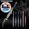 Western Concert Flute Cupronickel Nickel Plated 16 Holes C Key Woodwind Instrument with Cleaning