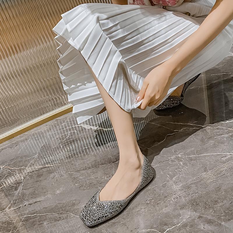 Damskie Baleriny Dżety Płaskie Codzienne Mokasyny Damskie Duży Rozmiar 43 Wsuwane Buty Łódki Chaussure Femme Zapatos Para Mujer