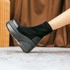 Autumn Increase Platform Short Boots Classic Black Wedges Shoes for Women Fashion Casual Comfy Lady Sneakers