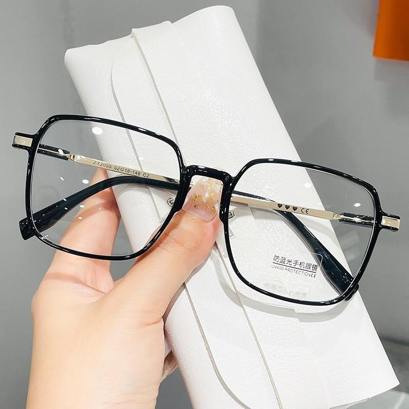 Oversized Reading Glasses Trendy Anti Blue Light Far-sighted Eyewear Women High-definition Optical Eyeglasses