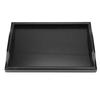 Portable Binaural Rectangle Shape Solid Wood Tea Coffee Snack Food Serving Tray Plate (Black)