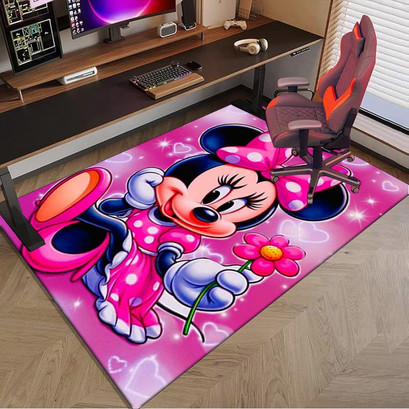 Mouse Couple Artwork Printed Area Rug for Office, Chair Rug, Decorative Carpet Floor Mat, Large Size Fan Gifts Christmas Gifts