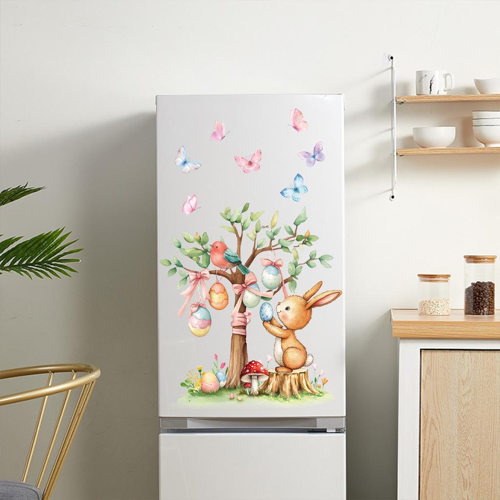 Adesivi Albero di Uova di Pasqua Autoadesivi Decorazione Finestra Parete per Pasqua Festa in Casa Festa di Primavera