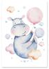 Poster Pictures for Children Hippopotamus Animals