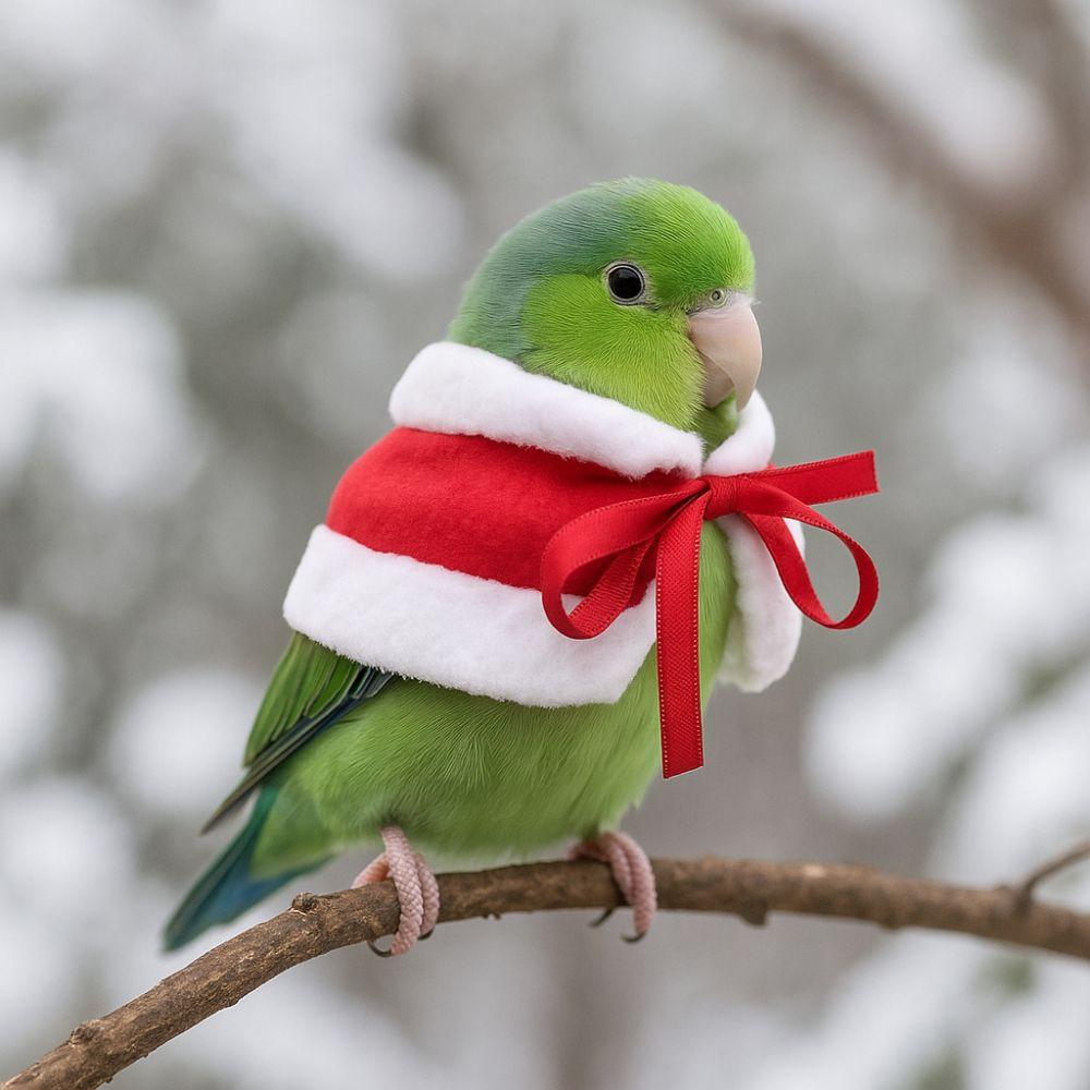 Windproof Parrot Christmas Cape Warm Pet Cosplay Clothing Adorable Hamster Cloak Christmas
