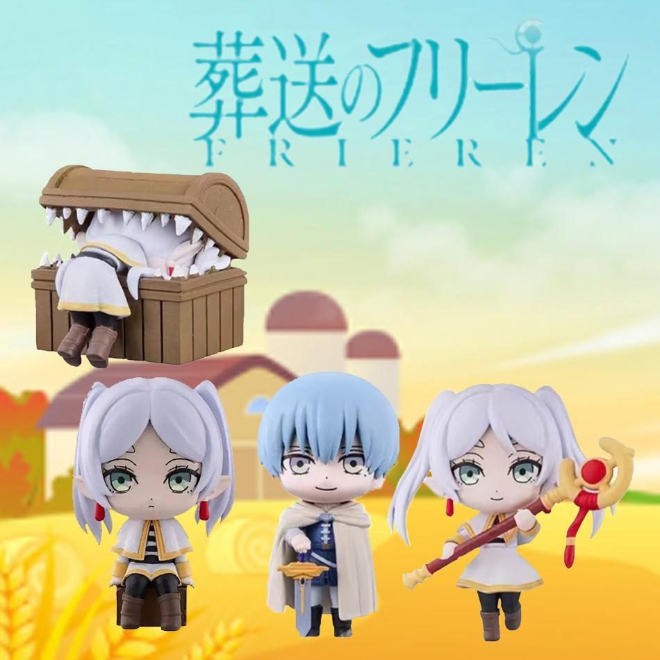 4pcs Frieren At the Funeral Anime Himmel 5cm Small Figure Caspule Toys Gift In Stock