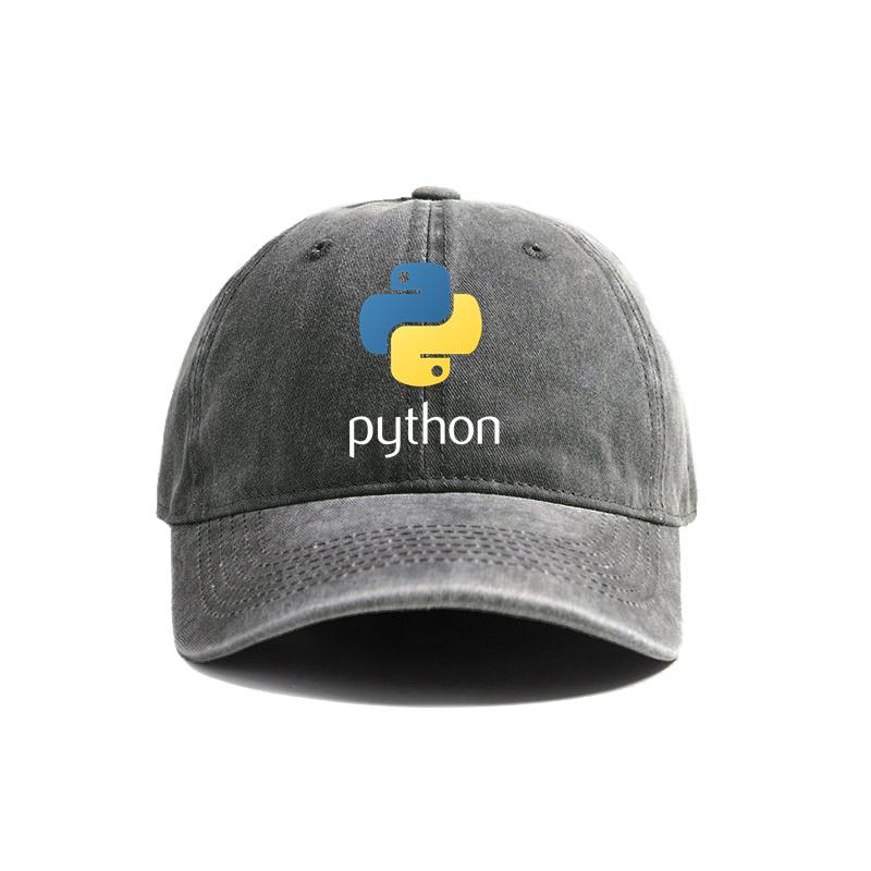 Datorprogrammerare Språk Python Basebollkepsar Slitna Hattar Keps Unisex Dam Retro Utomhus Sommar Justerbar Hatt