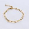 Chain Acero Inoxidable 18k Gold Plated Paperclip Chain Stainless Steel Bracelets