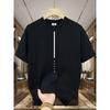 Maglietta da uomo estiva 100% cotone alla moda casual larga sportiva con stampa lettera DREAM girocollo a maniche corte Top