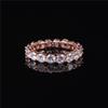 Eternity 925 Sterlingové stříbro Zásnubní Svatba Prsteny sady pro Ženy Nevěsta Princeznovský brus Diamant Slib Párty Šperky Dárek