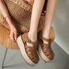 French Retro Thick-soled Roman Sandals Women's Summer Fashion with Openwork Toe Caps and Height-increasing Shoes