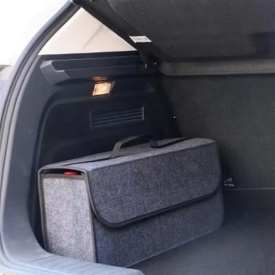 1 Stück Dunkelgraue Auto Filz Aufbewahrungsbox Auto Aufbewahrungstasche Vergrößerte und verdickte weiche Filz Aufbewahrungsbox Haushaltsaufbewahrungsbox