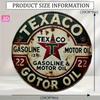 Vintage Texaco Motoröl Metallblechschild 8x12 Zoll Retro Wandkunst für Garage Bar Küchen Dekoration