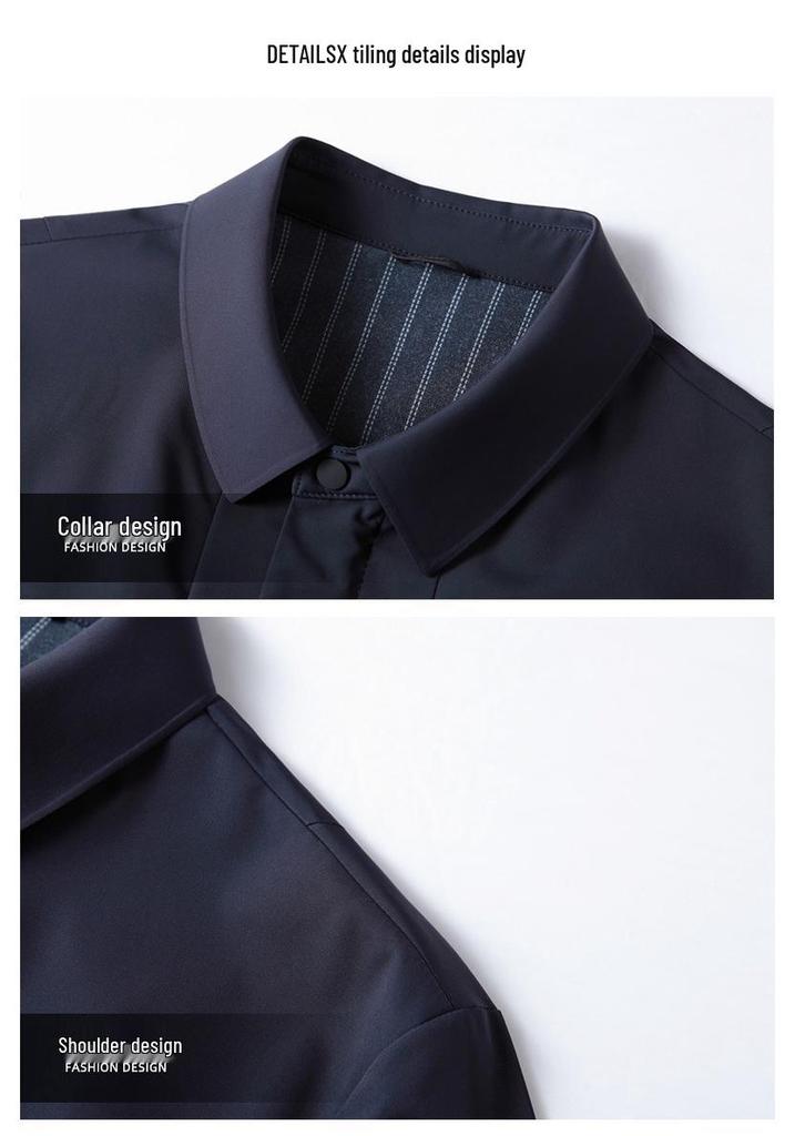 Men's Luxury Milk Silk Lapel Jacket - Spring/Autumn Business Casual Outerwear